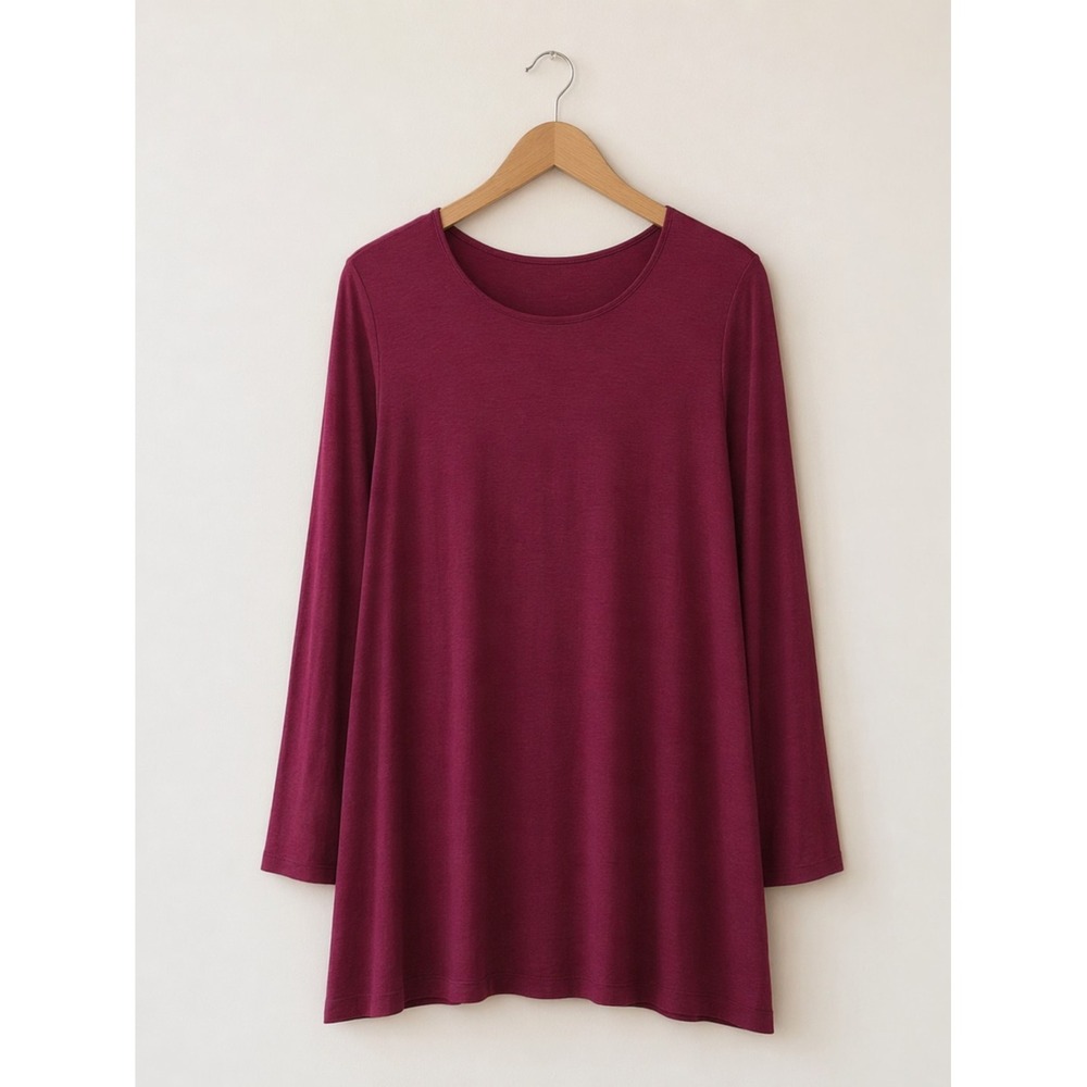 J.Jill Women's Tunic Top Petite Large Wearever Stretch Knit Travel Minimalist